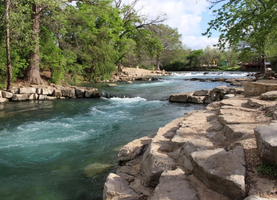San Marcos River in SC Texas, US